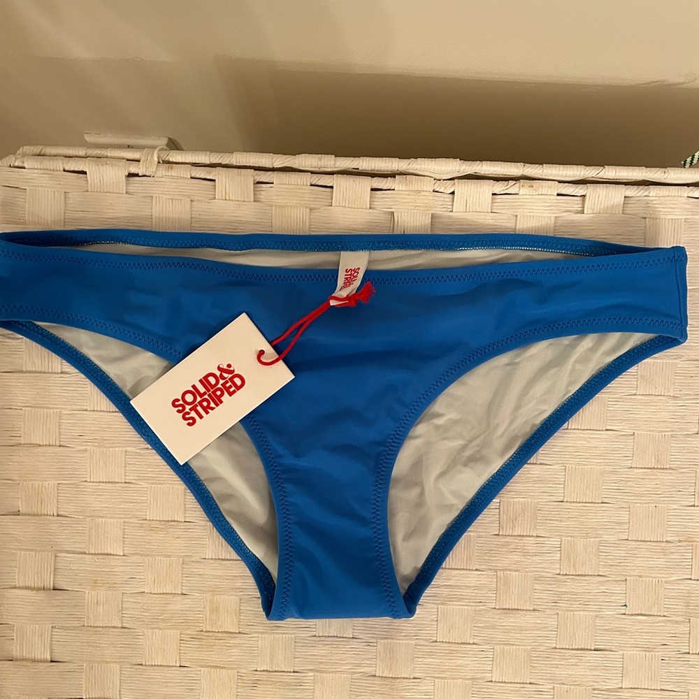 Solid and Striped Bathing Suit Bottom